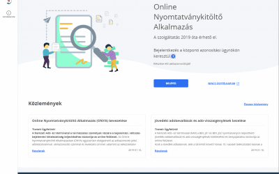 ONYA – a NAV online nyomtatványkitöltő alkalmazása